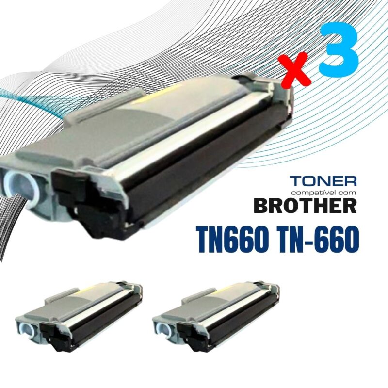 Kit 03 Toner Brother TN660 - Compatível