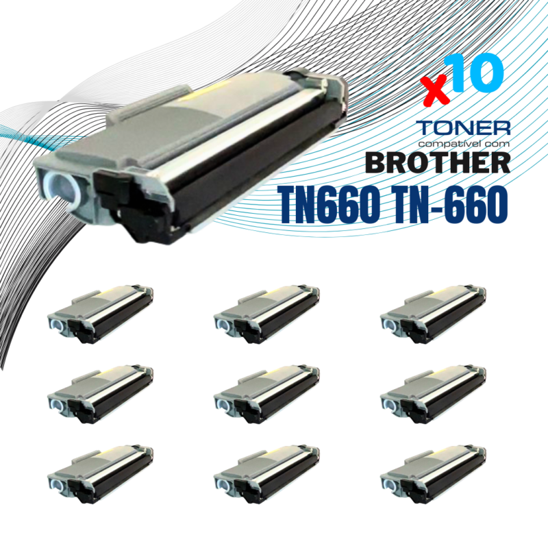 Kit 10 Toner Brother TN660 - Compatível