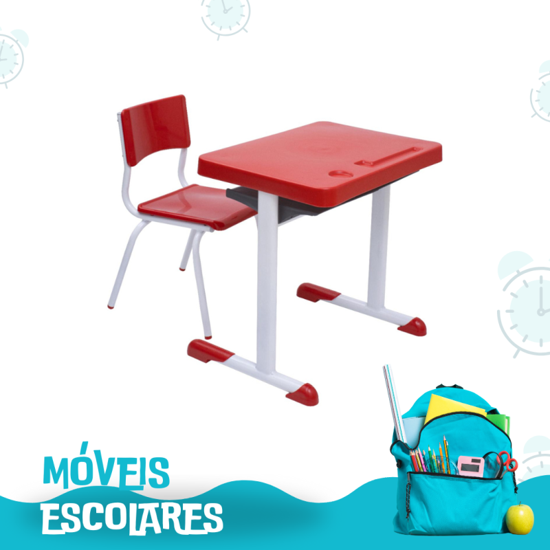 Kit Escolar Vermelho
